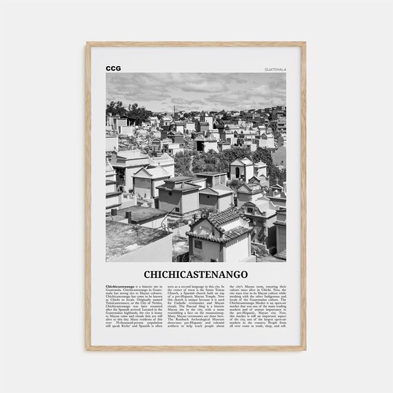 Chichicastenango Black And White Art Print, Guatemala