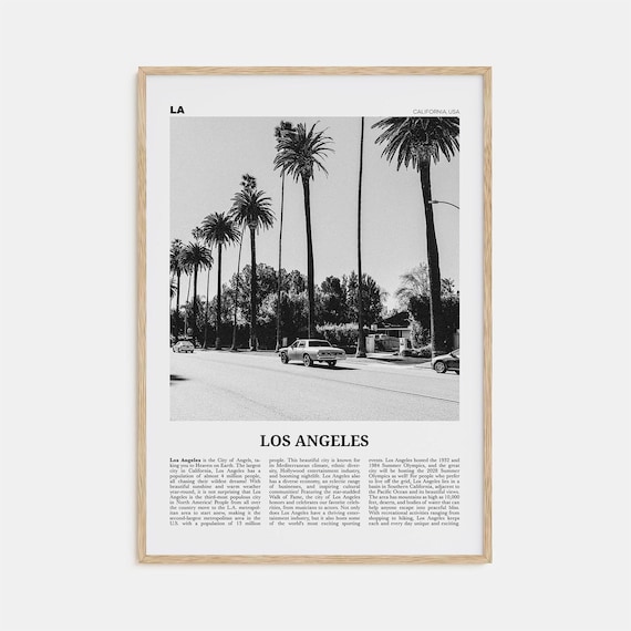 Los Angeles No. 2 Black and White Travel Poster