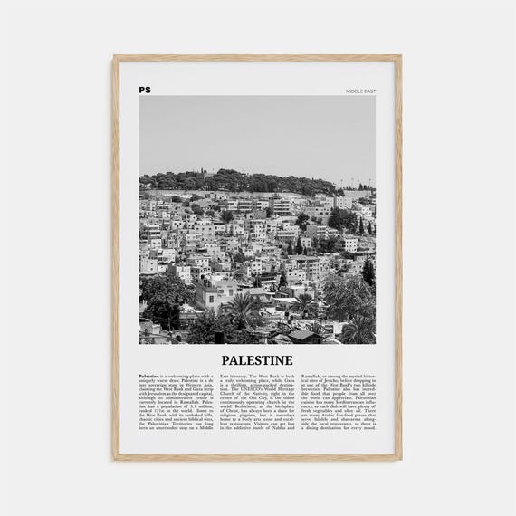 Palestine Black and White Poster Print, Jerusalem