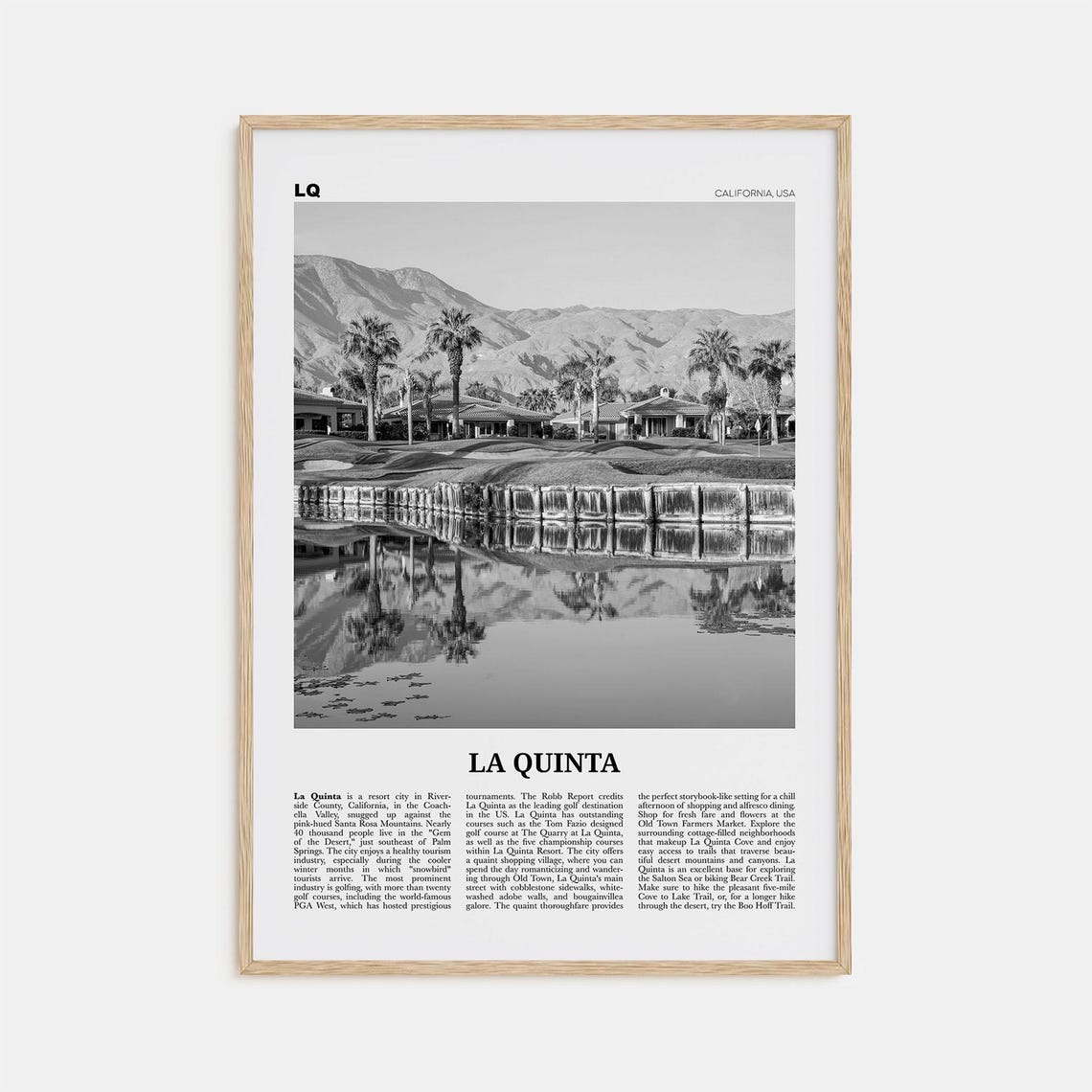 La Quinta Black And White No. 2 Travel Poster