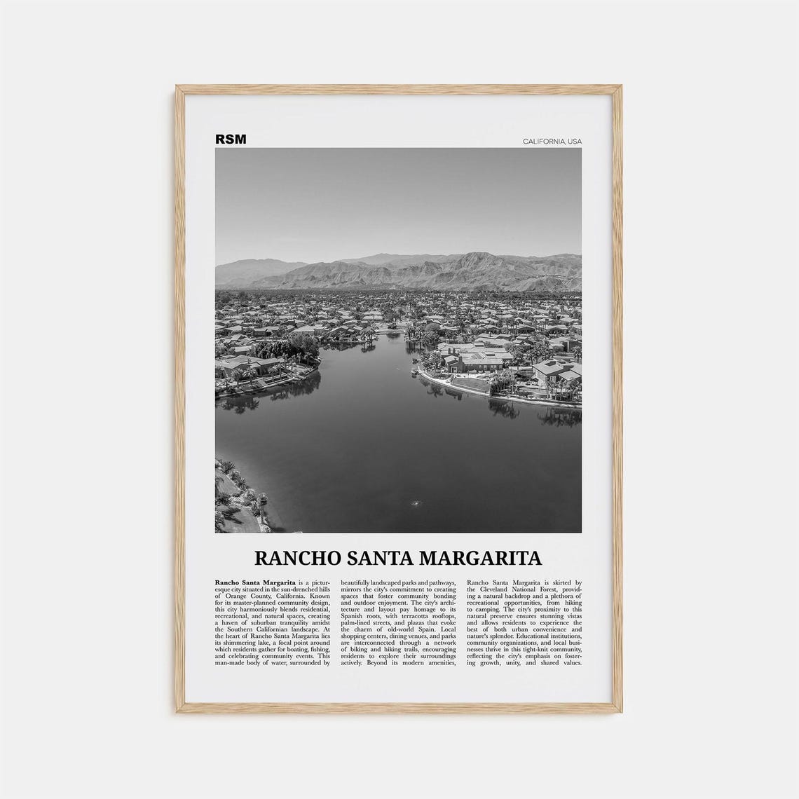 Rancho Santa Margarita Print Black And White Rancho Santa Margarita Wall Art Rancho Santa Margarita Poster Rancho Santa Margarita Photo