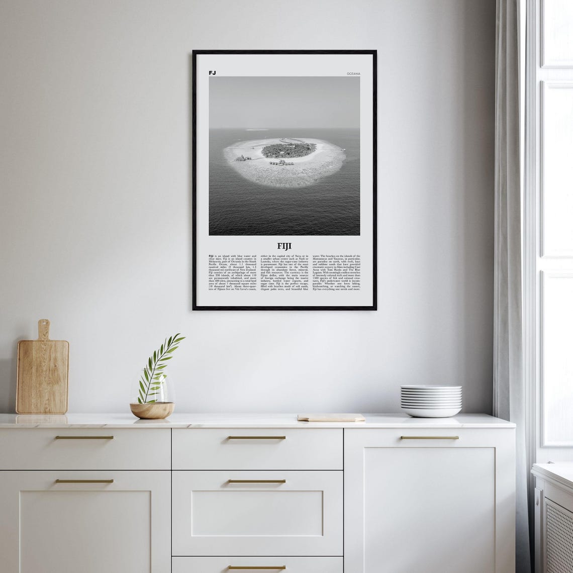 Fiji Print Black And White No 3 Fiji Wall Art Fiji Poster Fiji Photo Fiji Wall Decor Suva Print Vanuatu Art Viti Levu Suva - Image 2