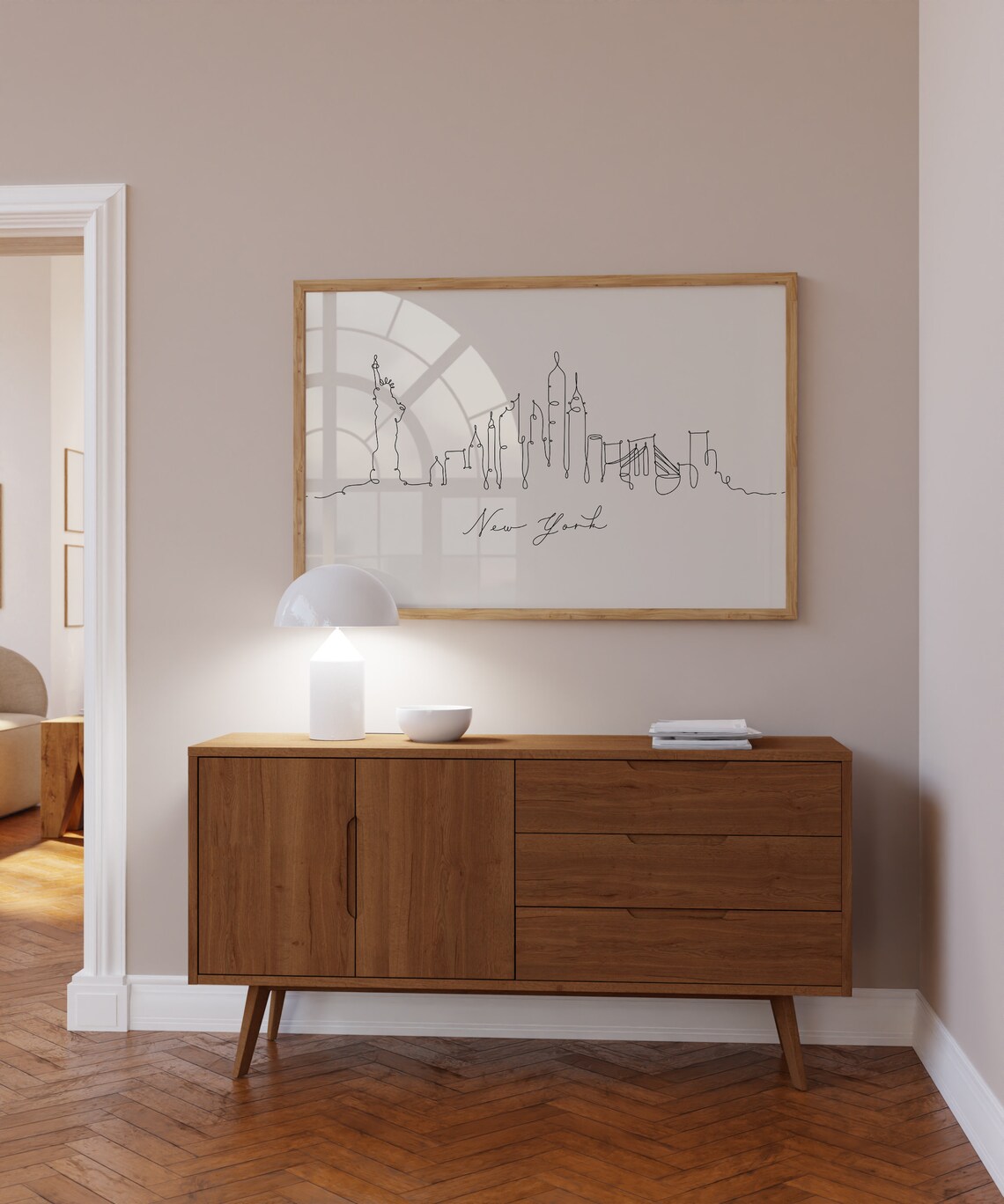 New York City Skyline Line Art, Manhattan Print - Image 2