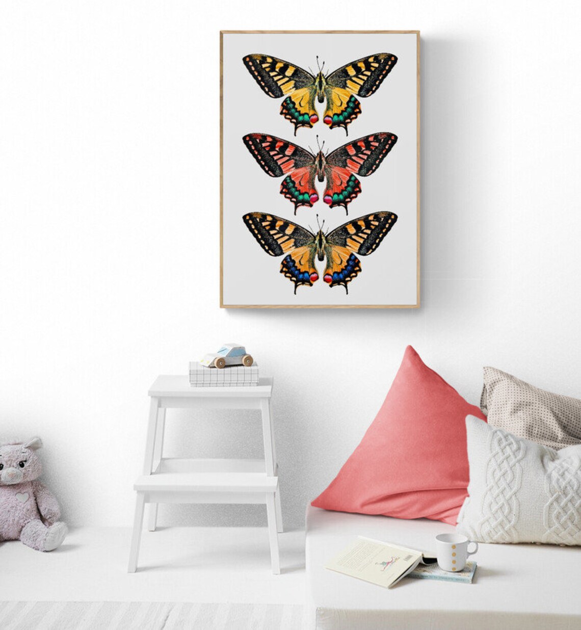 Boho Butterflies Art Print, Retro Nursery Decor - Image 2