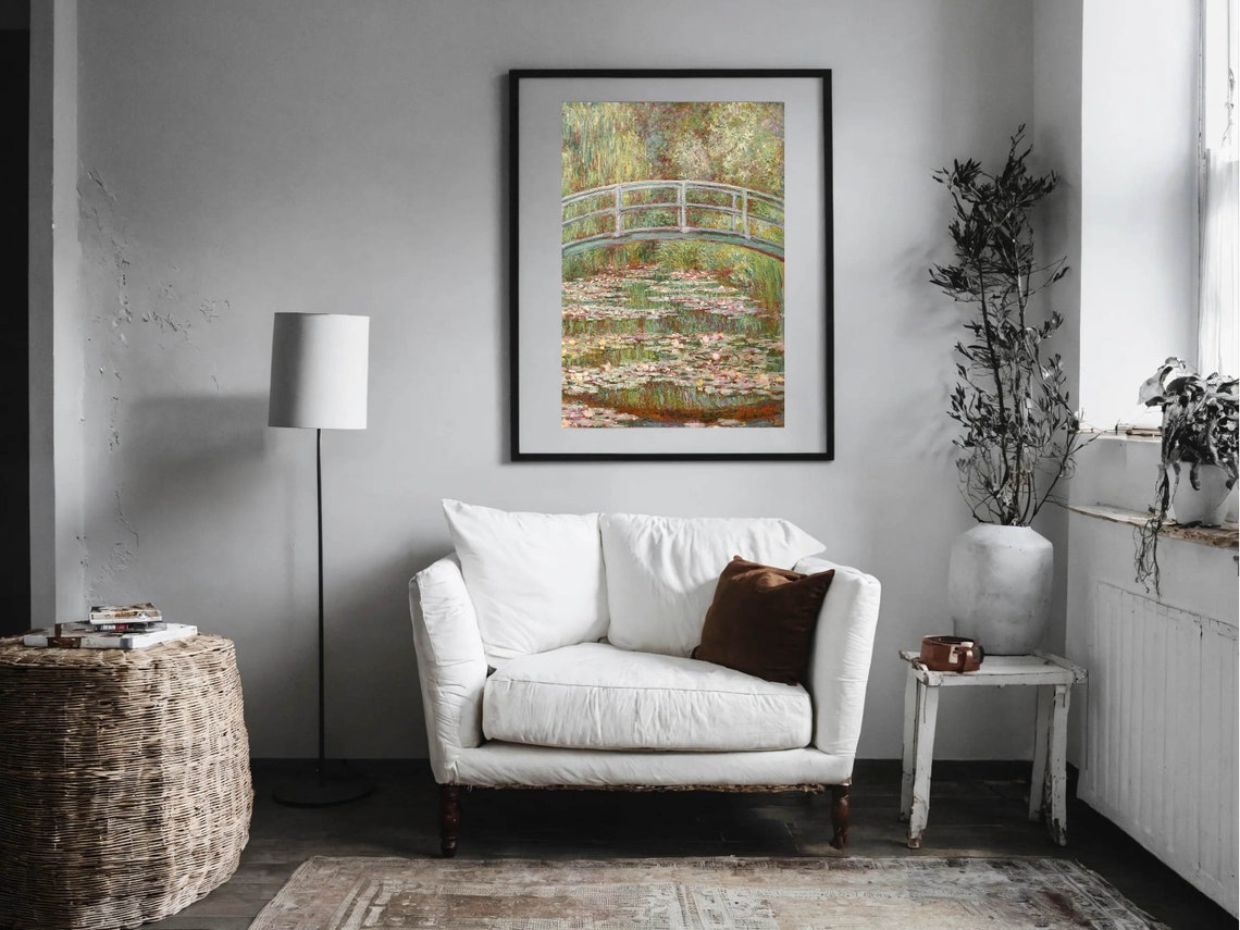 Claude Monet Bridge over a Pond of Water Lilies Garden Poster - Image 4