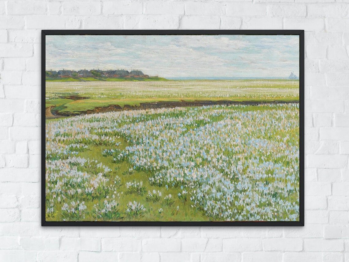 Spring Meadow Wildflower Field Rustic Country Landscape Poster - Image 5