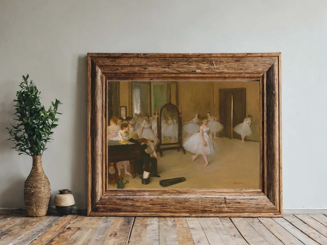 Edgar Degas The Ballet Class Famous Violinist Dancers Studio Print