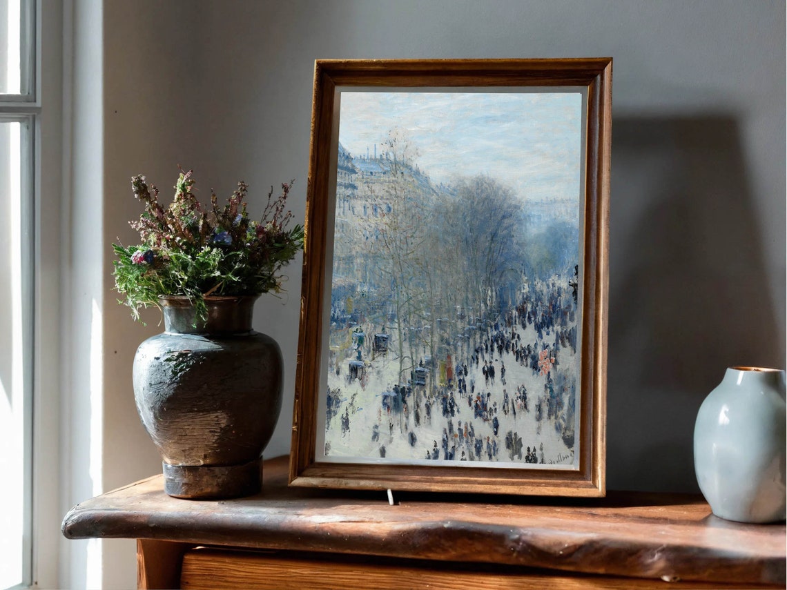 Claude Monet Boulevard des Capucines Paris Street Scene Poster - Image 4