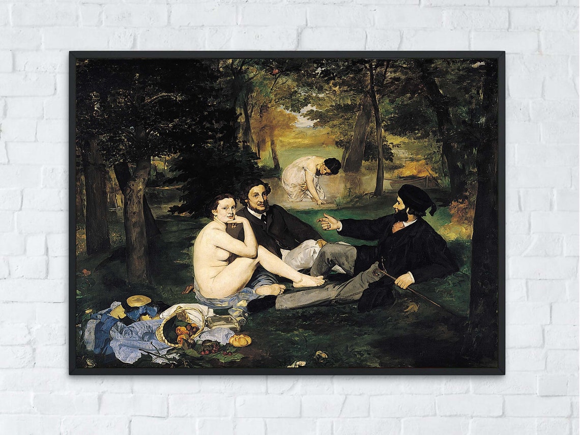 Manet Luncheon on the Grass Bold French Masterpiece Classic Poster - Image 3