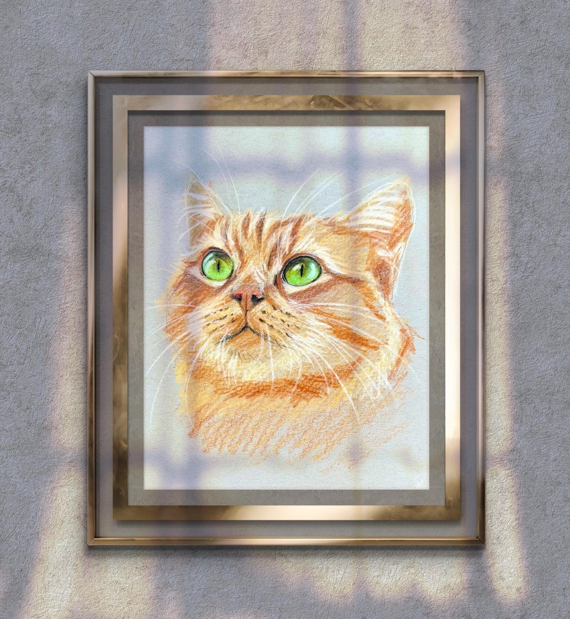 Custom Pet Portrait From Photo Color Pencils Drawing Cat Portrait Custom Dog Painting Wall Art Custom Pet Painting Cat Painting