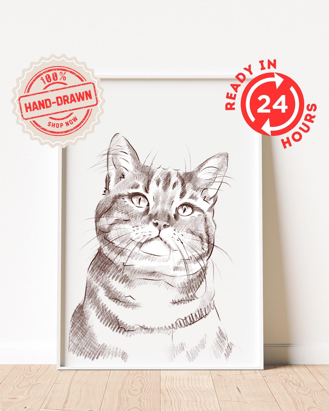 Custom Cat Portrait From Photo Wall Art Pet Portrait From Photo Cat Wall Art Dog Mom Gift Pet Loss Gifts Custom Pet Painting