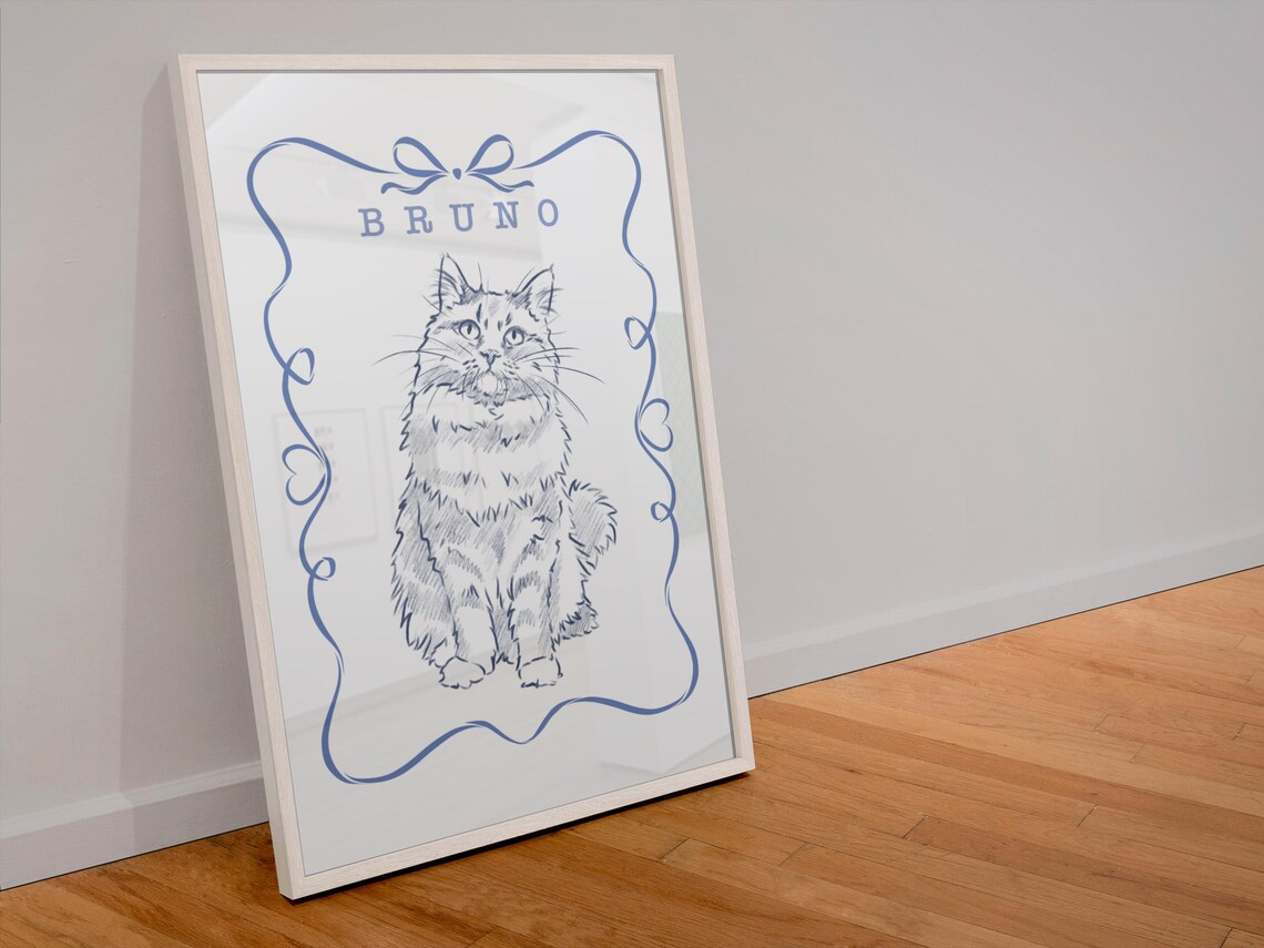 Custom Hand Drawn Pet Portrait, Personalized Gift - Image 3