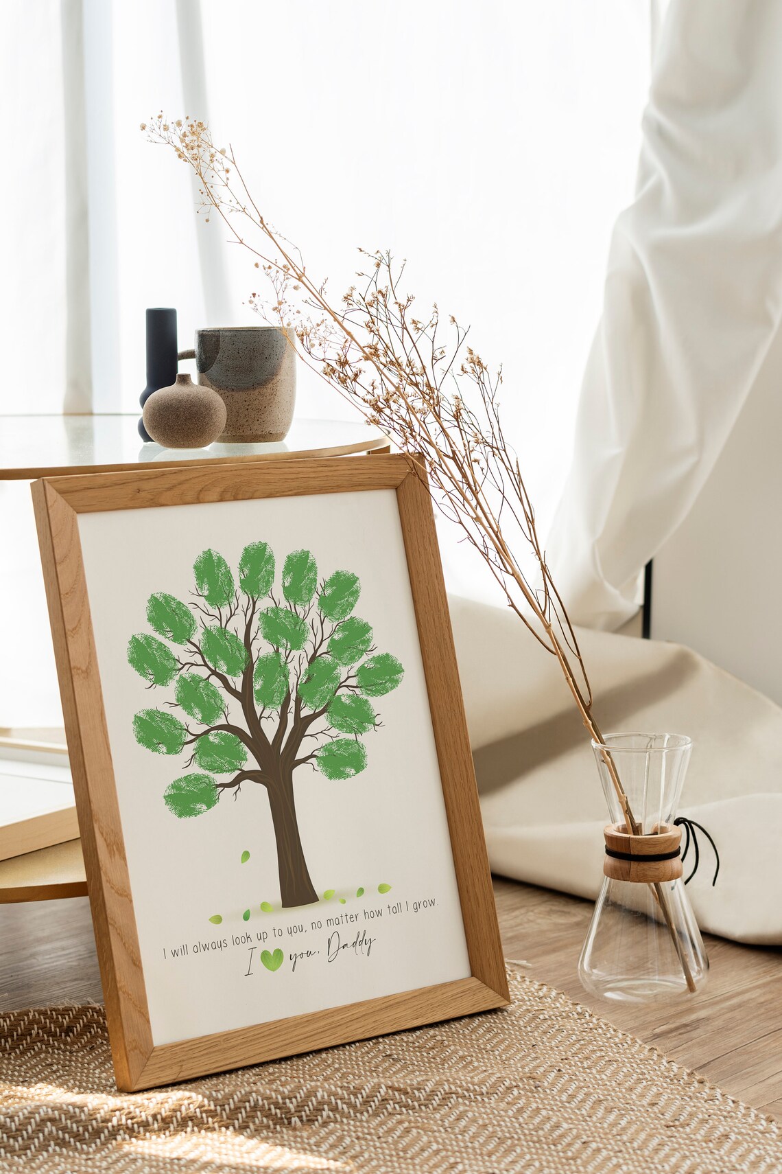 No Matter How Tall Fingerprint Tree Art Print - Image 2