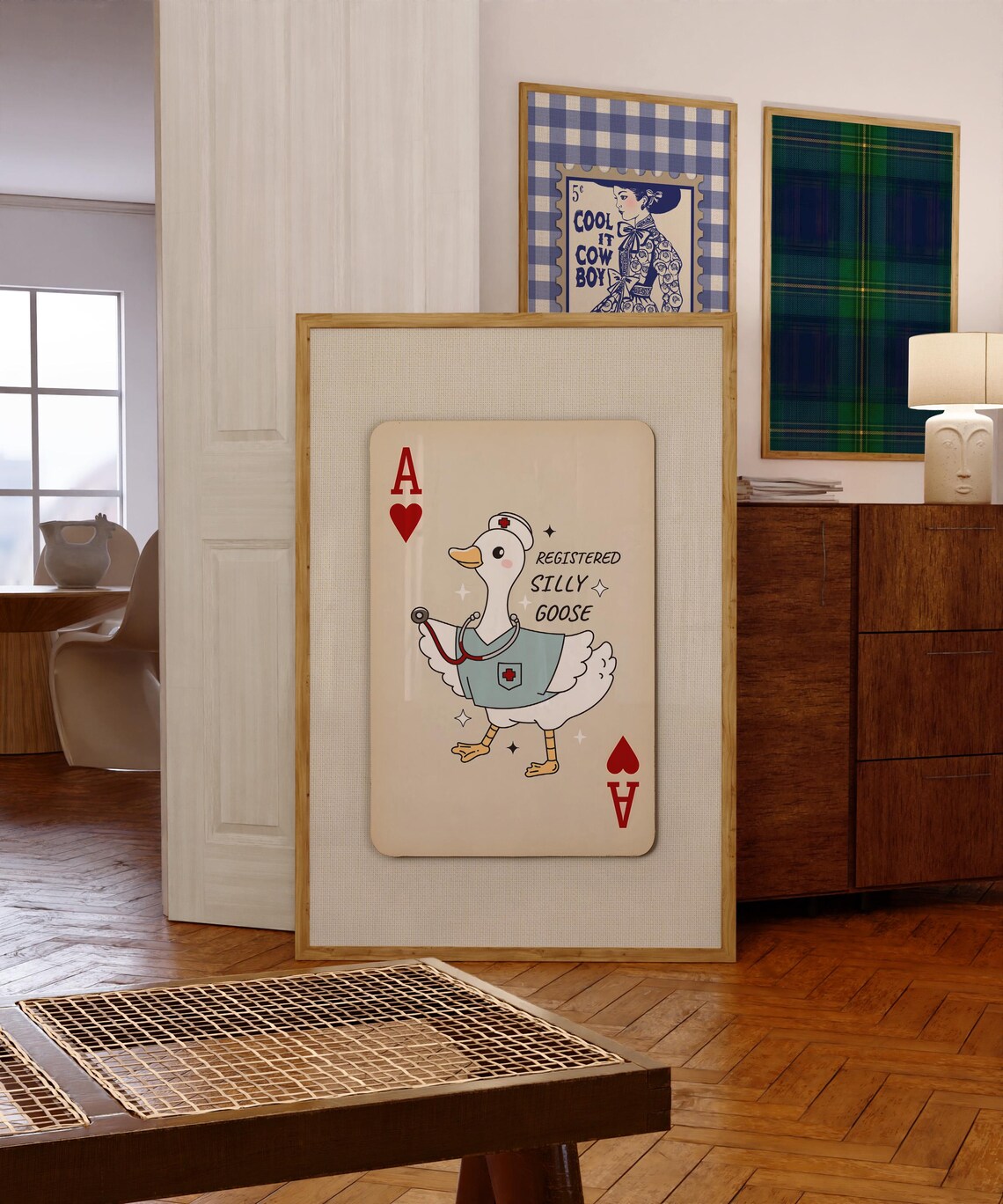 Registered Silly Goose Nurse Ace Of Hearts Funny Card Poster