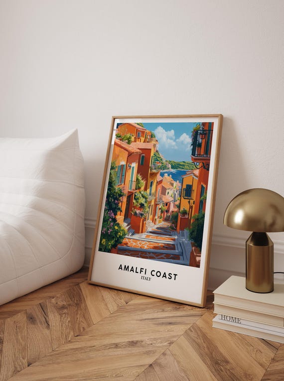 Amalfi Coast Art Print Italian Cityscape Poster
