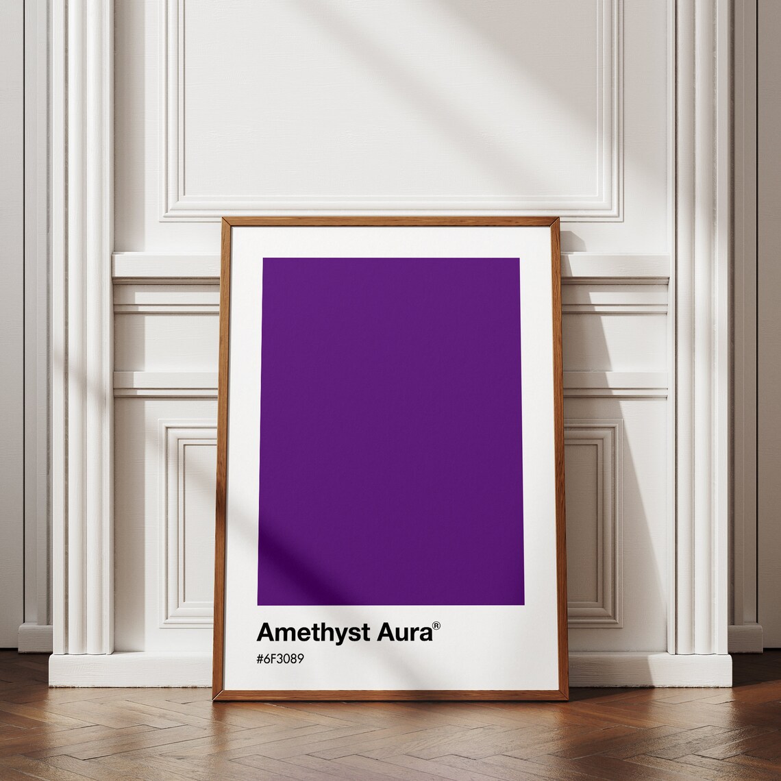 Amethyst Aura Purple Pantone Color Swatch Minimalist Art Poster