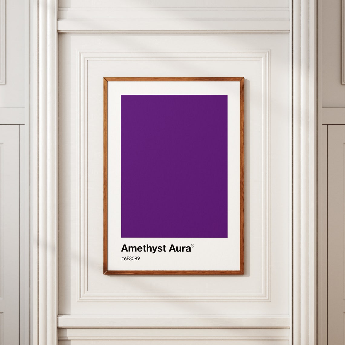 Amethyst Aura Purple Pantone Color Swatch Minimalist Art Poster - Image 3