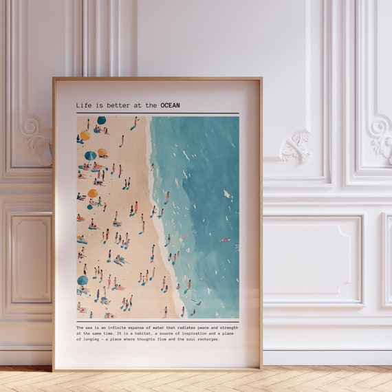 Beach Print For Beachy Room Coastal Art Surf Poster Vintage Surf Wall Art Matisse Print Beachy Room And Wall Decor Coastal Prints