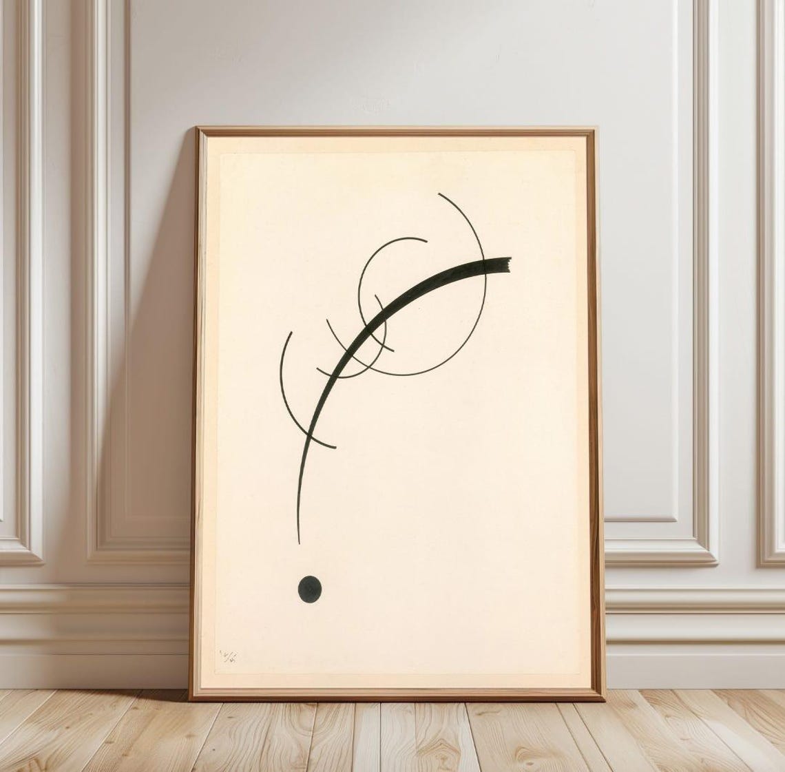 Kandinsky Free Curve Abstract Line Art Minimalist Bauhaus Poster