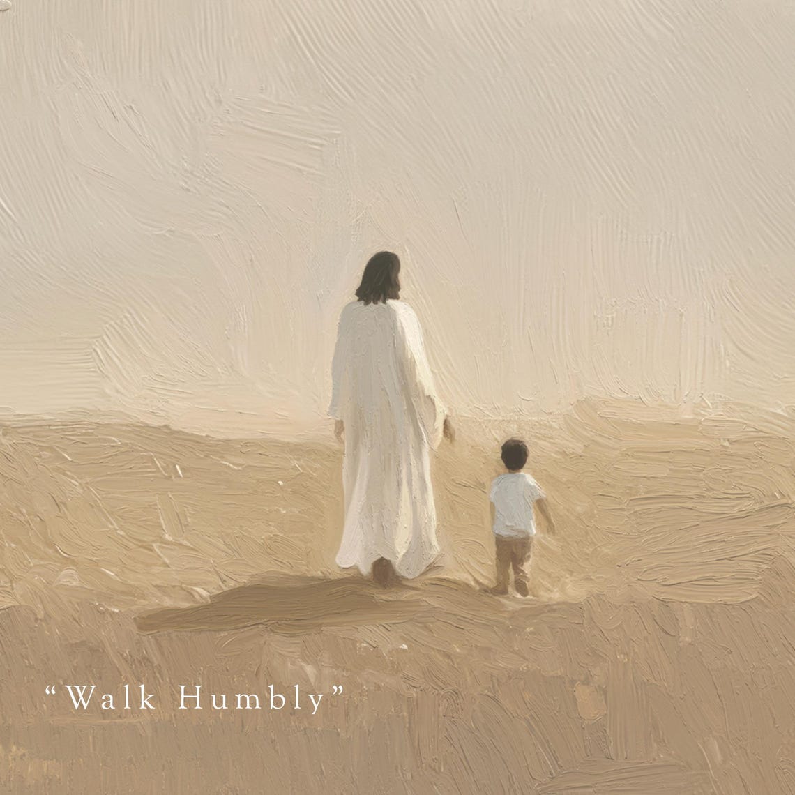 Jesus Walking With A Child Under A Tree Faith Fine Art Poster - Image 6