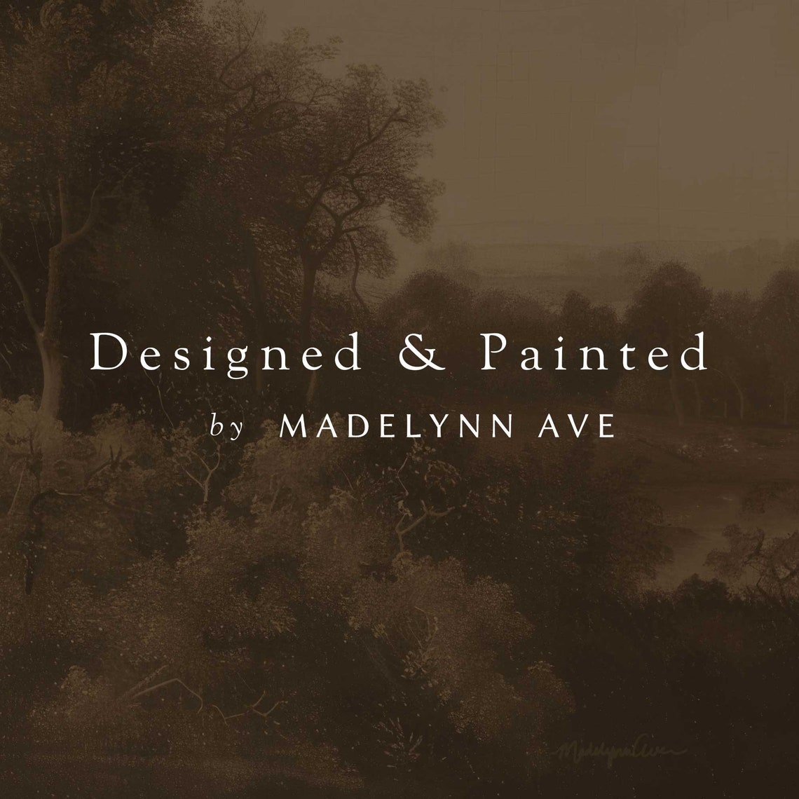 Framed Moody Mountain Landscape Art Print Modern Cottage Style Wall Art For Fall Dark Vintage Oil Painting For Living Room Wood Frame - Image 5