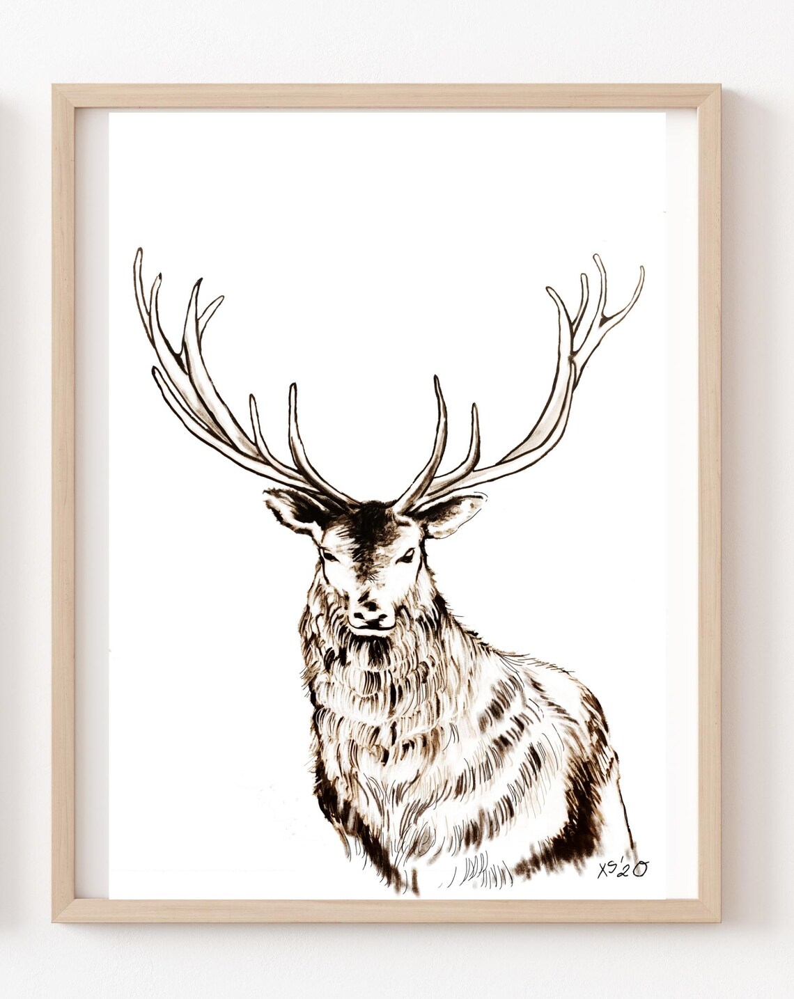 Deer Antler Picture Poster, Black Forest Print - Image 3