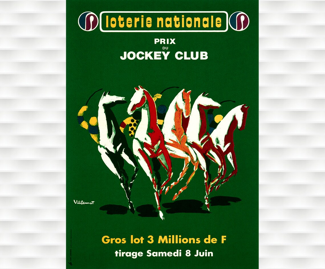 Loterie Nationale Prix du Jockey Club Horse Race Classic Poster