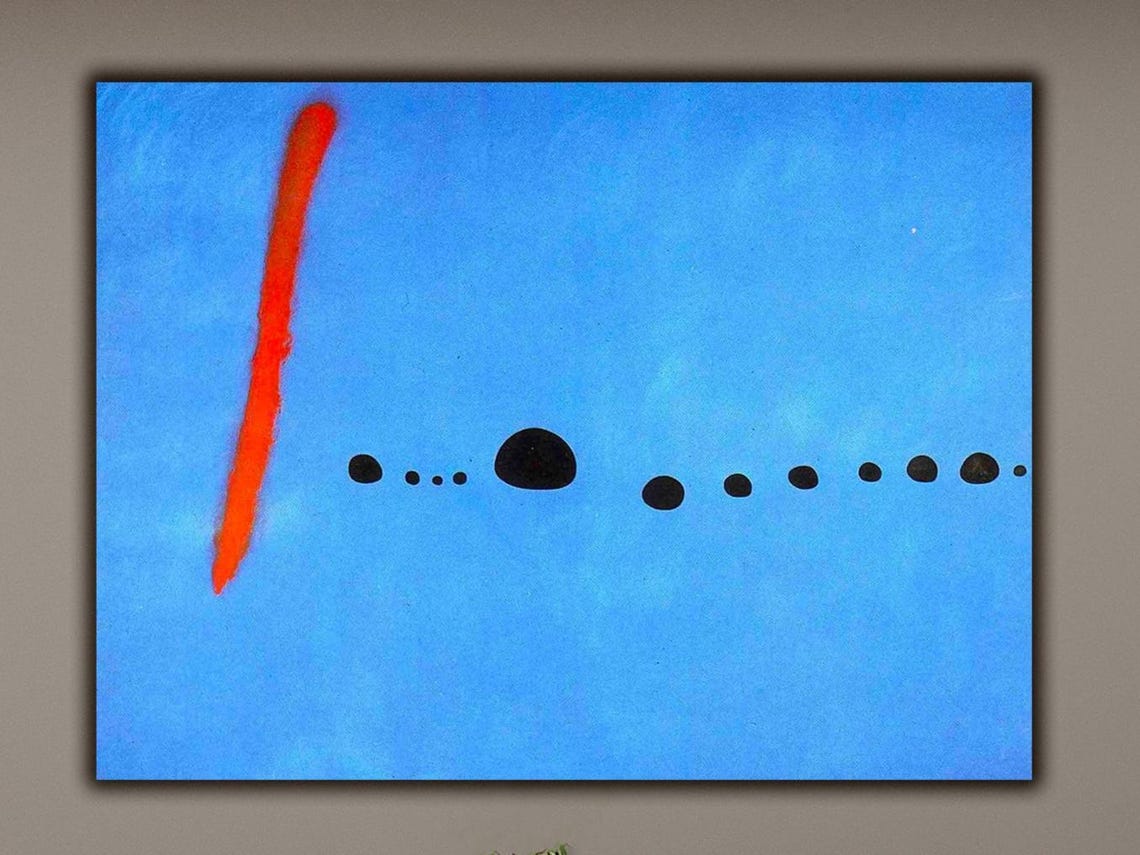 Joan Miro Blue Ii Print Abstract Surrealist Wall Art