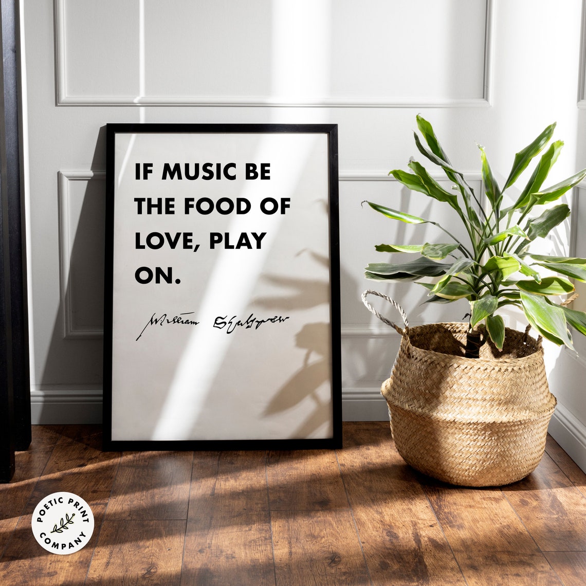 William Shakespeare Quote Print If Music Be The Food Of Love Play On Book Worm Gift Literature Wall Art Love And Friendship Poster - Image 4