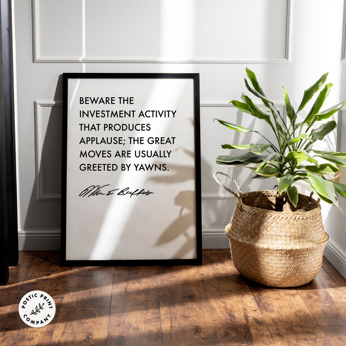 Warren Buffett Beware Investment Activity Produces Applause Quote Art