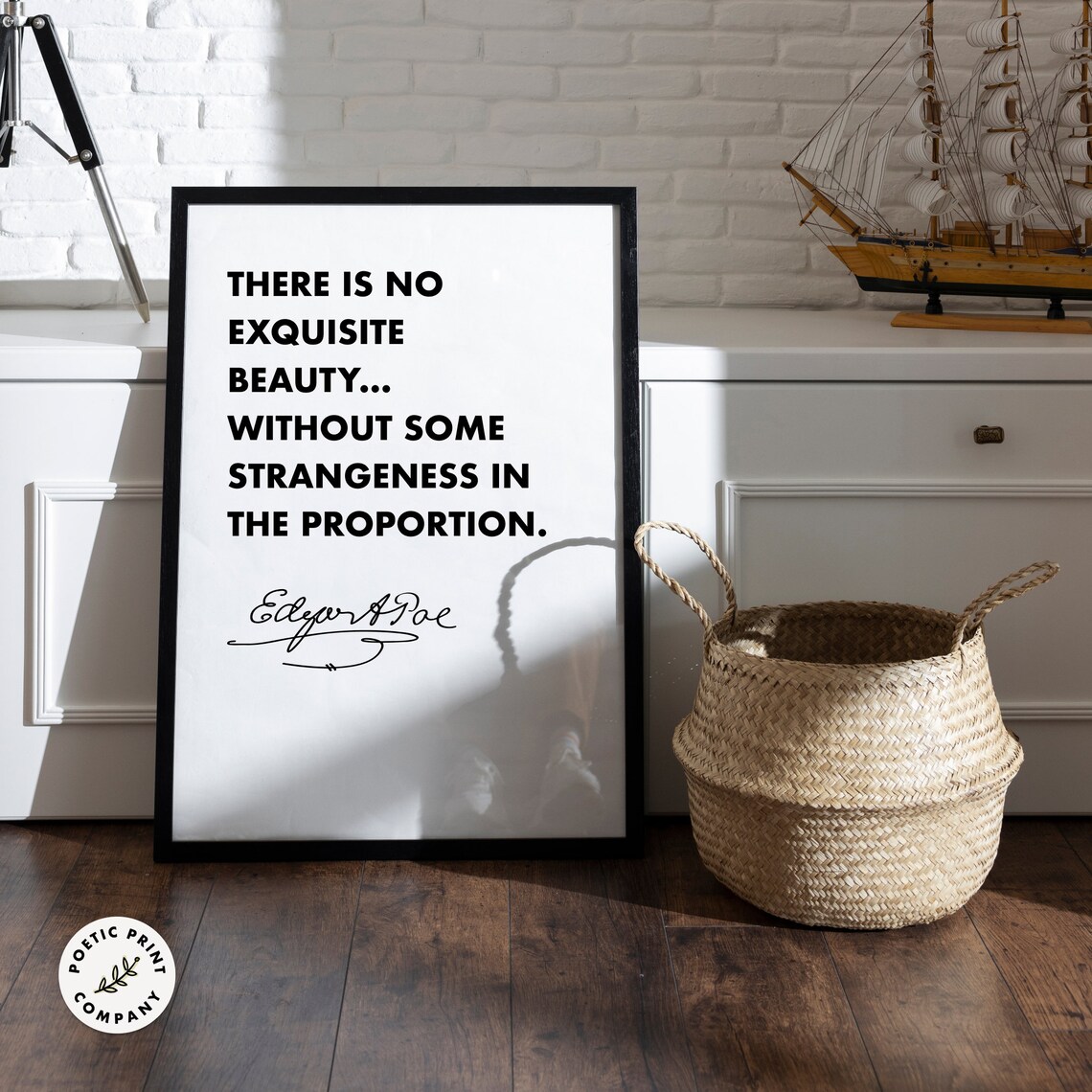 Edgar Allan Poe Quote, Literature Wall Art Print