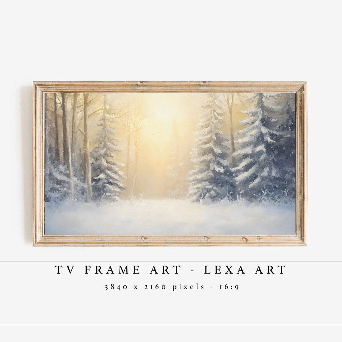 Winter Forest Art Print, Snowy Landscape Decor