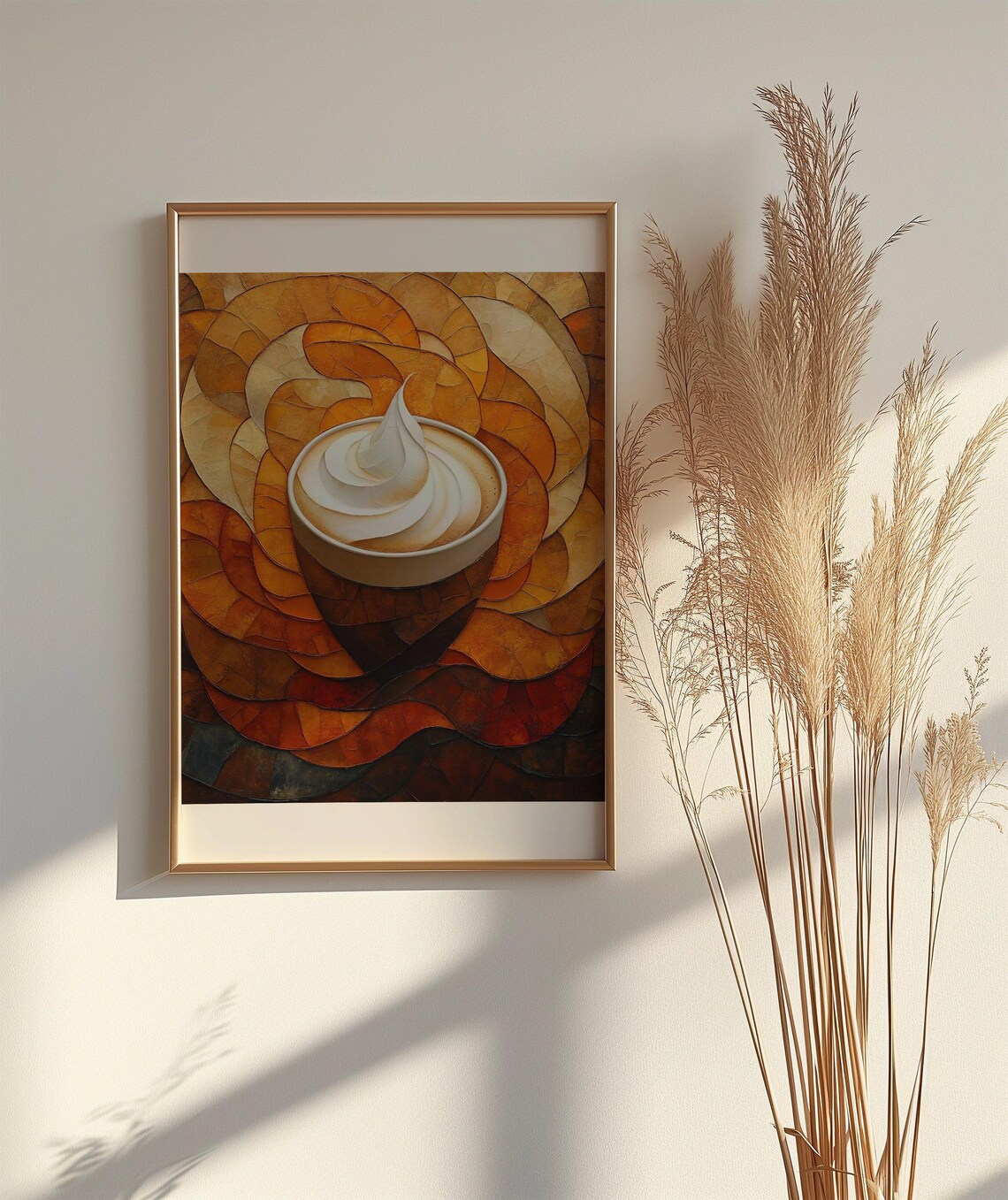 Coffee Art Print Latte Dcor Kitchen Wall Art Coffee Lover Gift Modern Wall Art Coffee Shop Dcor Barista Art Print Unframed - Image 2