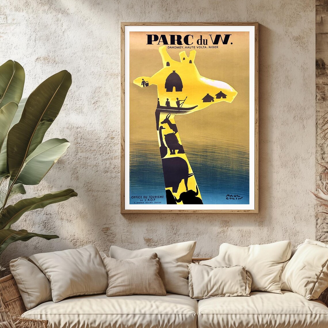 Africa Travel Poster Wall Art Niger W National Park Vintage Advert Africa Art Giraffe Gifts Tp39 - Image 3