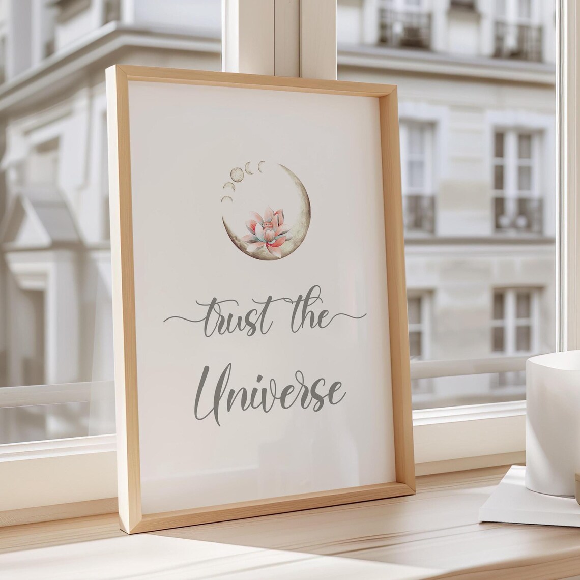 Trust The Universe Quote Poster, Positive Affirmation