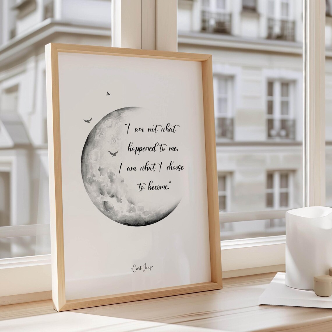 Carl Jung Quote, Mental Health Motivational Art Print