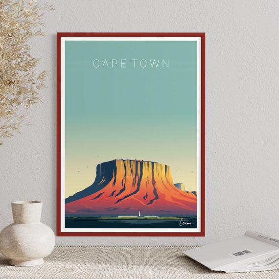 Cap Town Poster I Cape South Africa Table Mountain