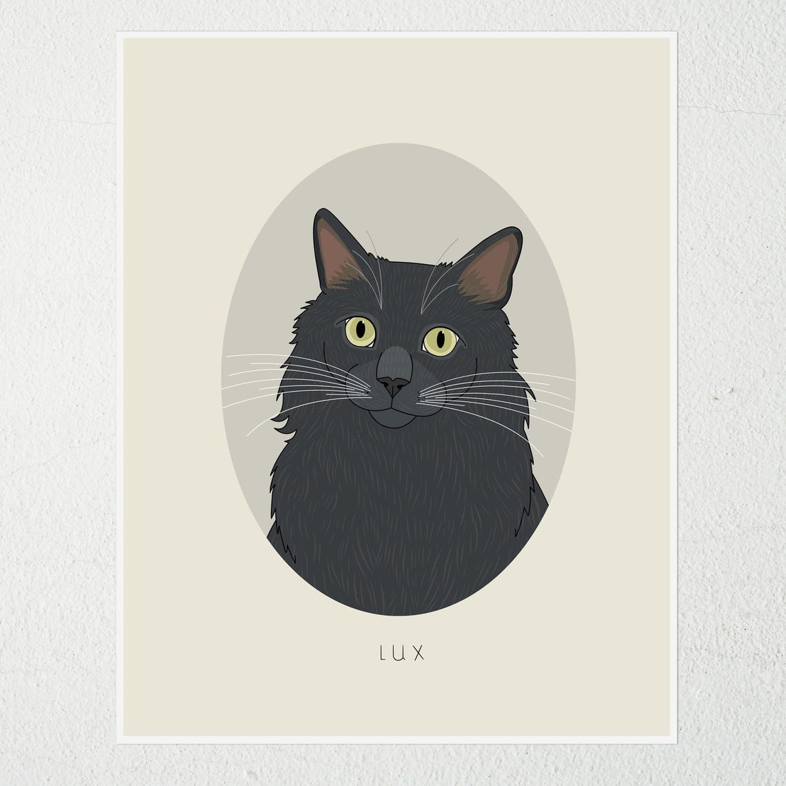Bertha Blue Eyed Colorpoint Cat Named Portrait Custom Cat Poster - Image 4