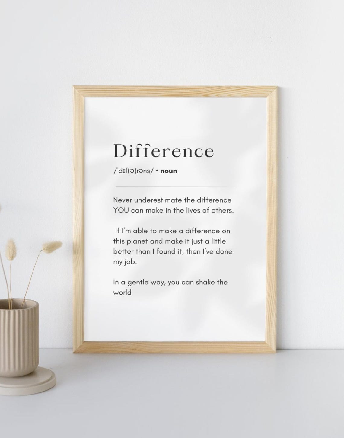 Difference Definition Dictionary Style Inspirational Kindness Poster