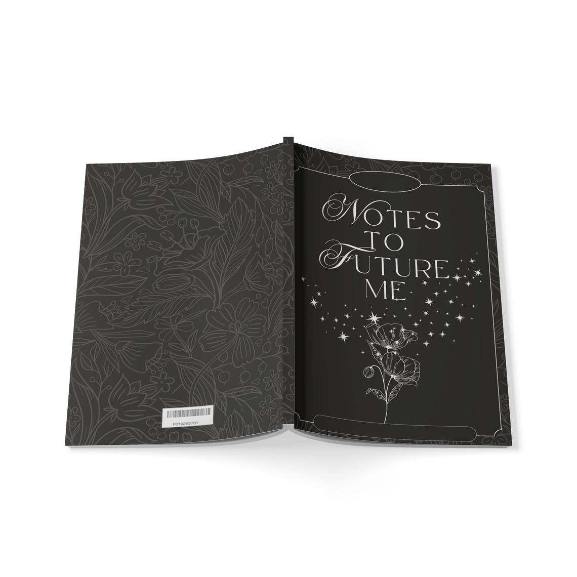 Notes To Future Me Starry Floral Softcover Journal Print Gift - Image 2