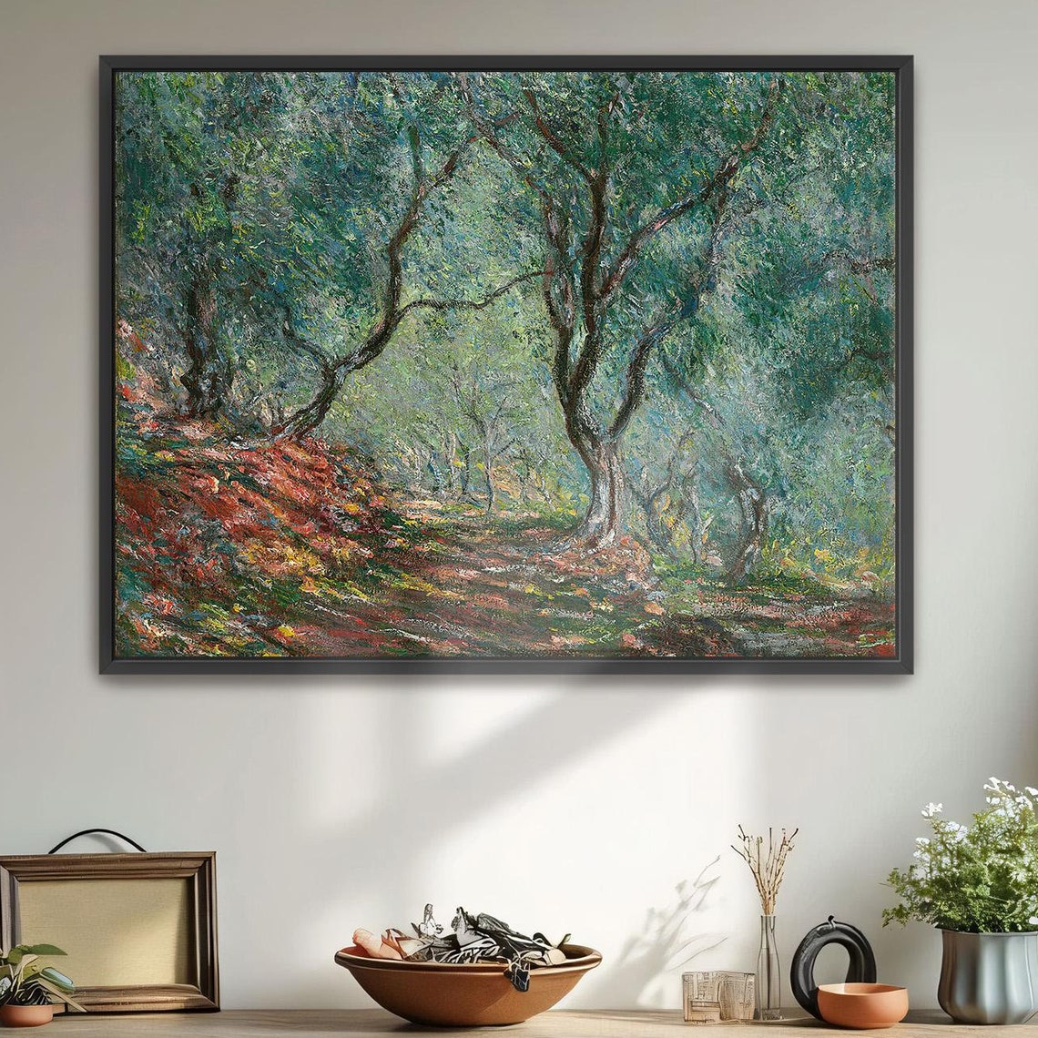 Olive Grove In Green Light Impressionist Landscape Painting Poster