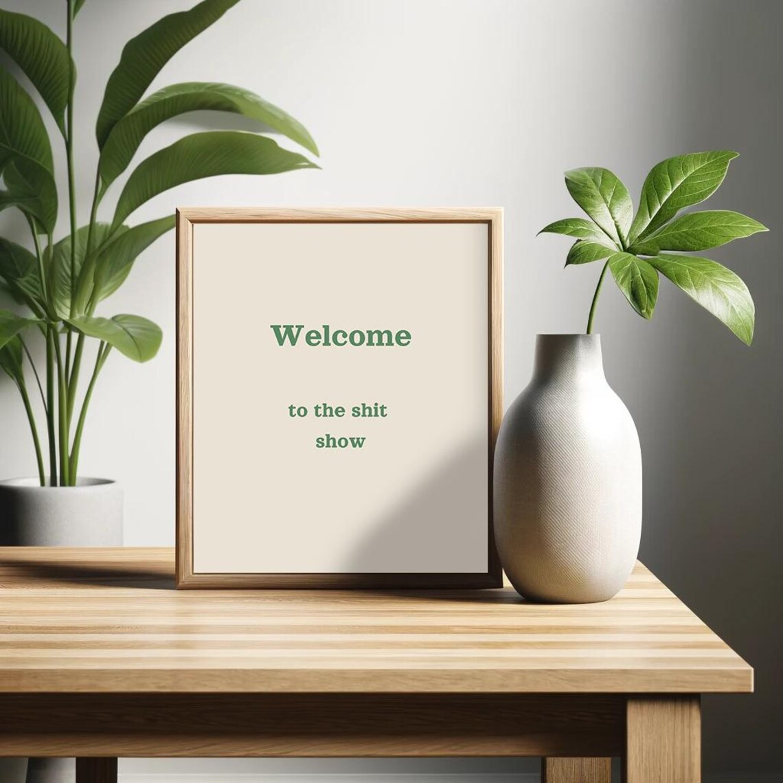 Welcome To The Shit Show Poster Funny Saying Retro Wall Art