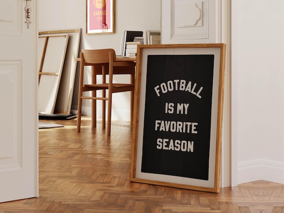 Favorite Season Football Retro Sports Art Print