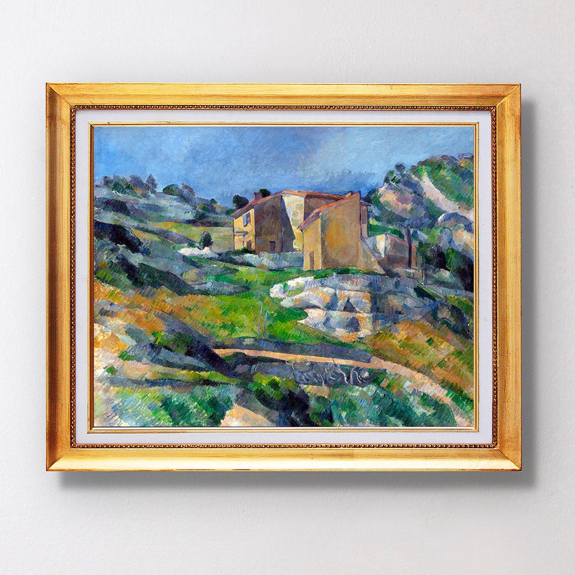 Paul Cezanne Houses in Provence Riaux Valley Fine Art Poster