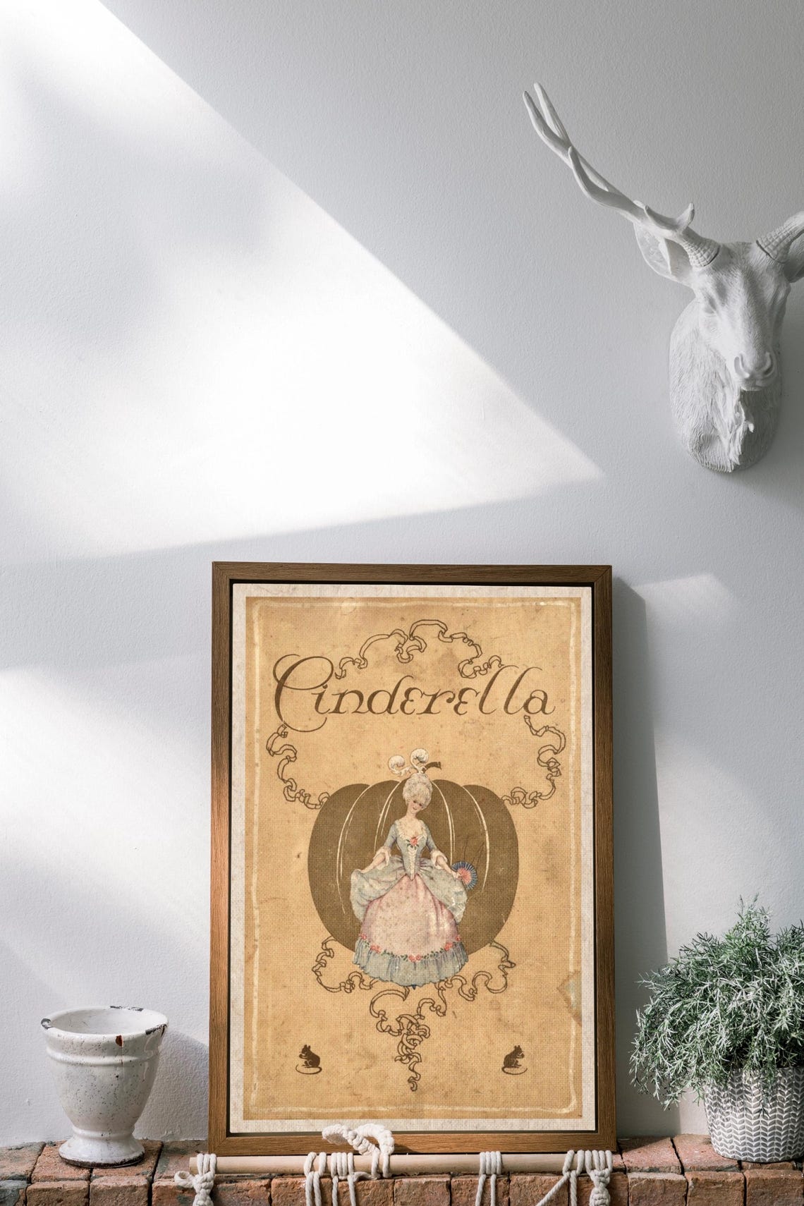 Vintage Cinderella Story Book Cover Fairy Tale Classic Art Print - Image 2