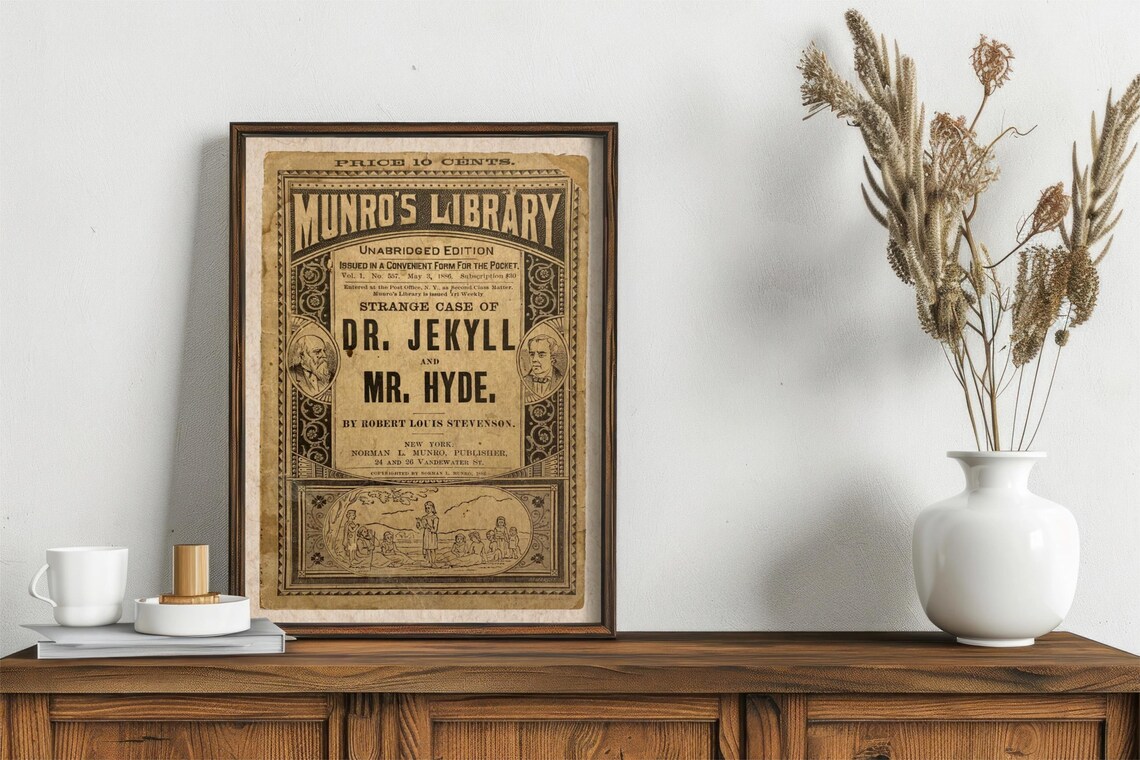 Strange Case of Dr Jekyll and Mr Hyde Vintage Book Cover Art Print - Image 3