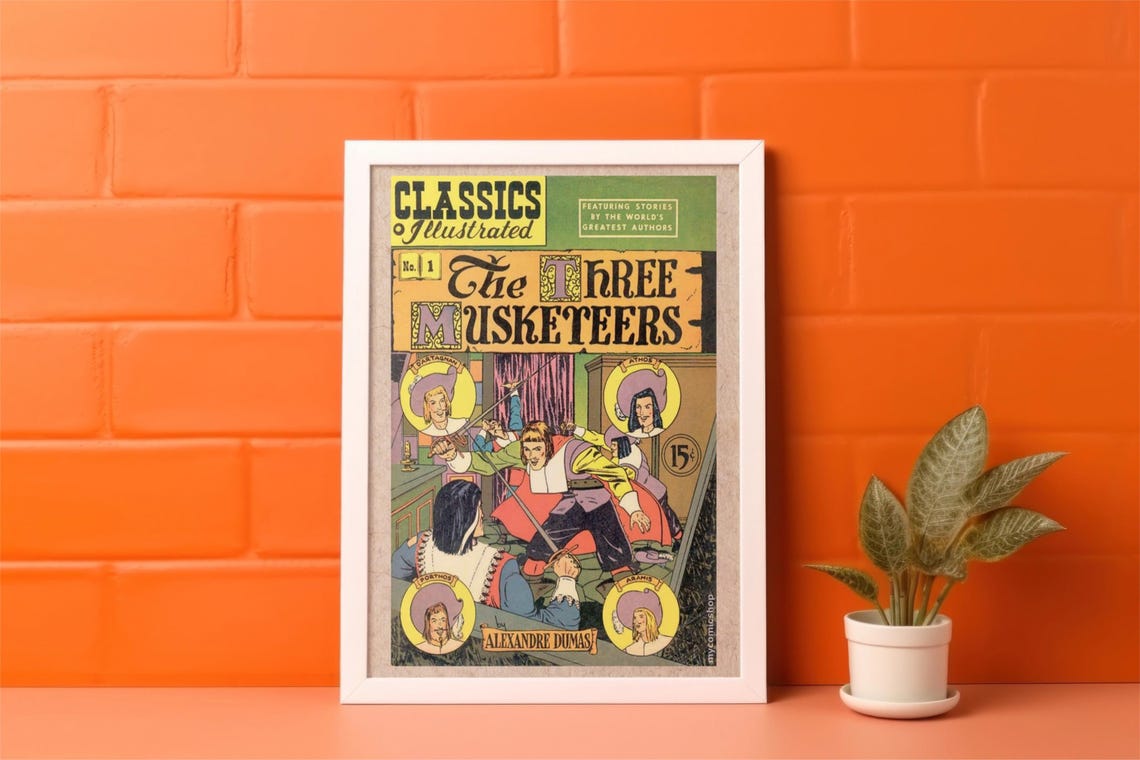 Classics Illustrated No. 1 The Three Musketeers Comic Cover Poster - Image 2
