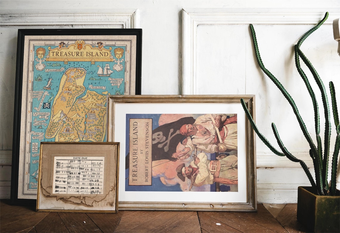 Treasure Island by Robert Louis Stevenson Pirate Book Cover Poster - Image 2