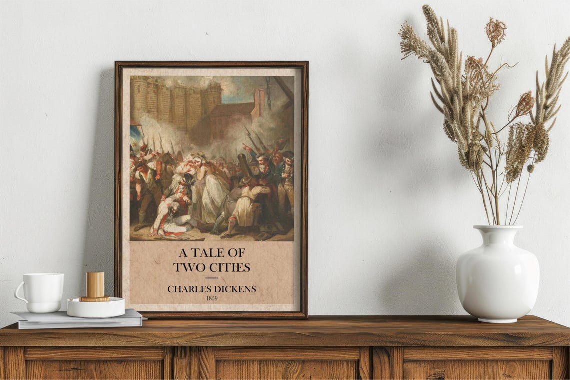 A Tale of Two Cities Charles Dickens 1859 Revolution Scene Poster - Image 3