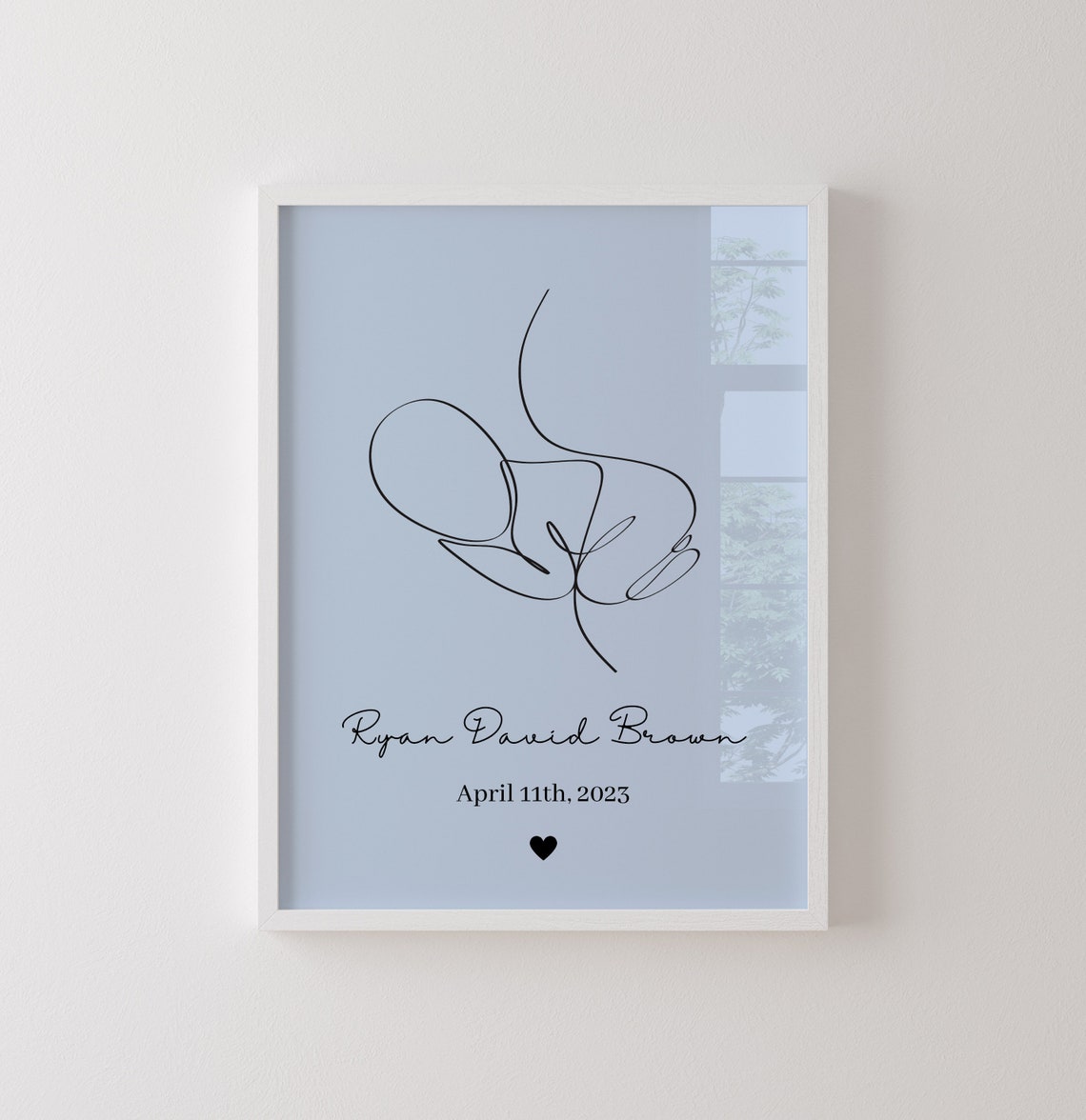 Custom Baby Birth Print New Baby Gift Editable Baby Birth Print Christening Gift New Born Nursery Decor Baby Girl Baby Boy - Image 3